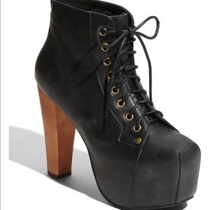 Jeffrey Campbell lita black distressed